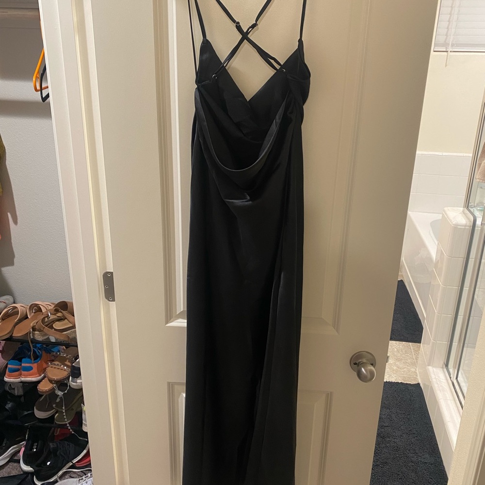 VICI Black Satin Dress - Picture 3 of 5
